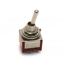 EP-4180-010 Chrome On-On-On DPDT Bat Style Mini Toggle Switch