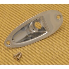 ESJP-C Economy Recessed Jack Plate For Fender Strat Guitar - Chrome