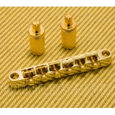 GB-ABRMG Gold ABR-Style Tune-O-Matic Guitar Bridge Modern Posts