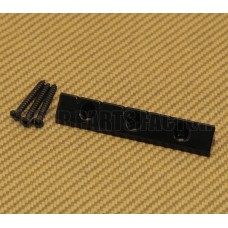 GB-LAP-B Black Lap Steel Style Universal Flat Mount Guitar Bridge