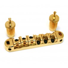 GB-MRT-G Gold Roller Saddle Tune-o-matic Guitar Bridge Modern Style 