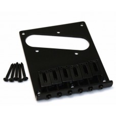 GB-TEC-B Black Modern Tele Telecaster Guitar Bridge 6-Saddle