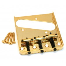 GB-TTS-G Gold 3-Saddle Guitar Bridge For Tele/Telecaster Guitar