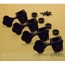 GB400BK-SET-L 4-Inline Left-Handed Black Bass Tuners w/ Mounting Hardware