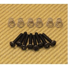 GS-0007-003 Black Pickup And Switch Mounting Screws W/Springs For USA Strat