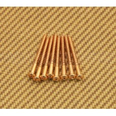 GS-0011-G (8) Gold Pickup Mounting Screws For Fender P & Jazz Bass or Similar