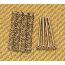 GS-0012-001 4 Nickel Mounting Screws and Springs for USA and Gibson Humbucker Pickups 