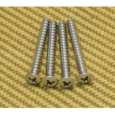 GS-3005-010 (4) Chrome Short Neck Screws #8 x 1-3/8