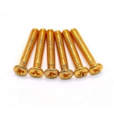 GS-3379-002 (6) Long Gold Tuner Button Screws for Guitar/Bass