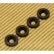 HB-009-BK (4) Neck Plate Joint Bushings Black Guitar/Bass