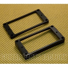 HMRVBARCHSET Plastic Vintage Black Archtop Humbucker Pickup Ring Set