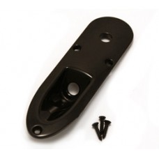 JP-CST-B Black Custom Strat Style Jack Plate/Control Plate