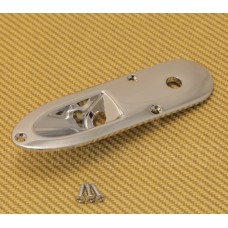 JP-CST-C Chrome Custom Strat Style Metal Jack Plate Control Plate