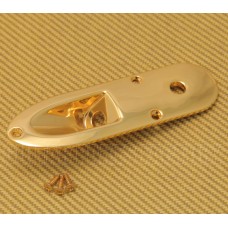 JP-CST-G Gold Custom Style Jack Plate/Control Plate for Strat Guitar 