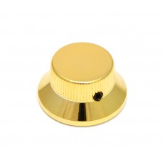 K-MB-G (1) Gold Metal Guitar/Bass Bell Knob 6mm Split Shaft Strat Style