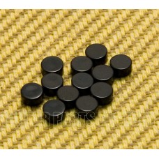 LT-0483-B (12) Black 6mm Dot Fret Marker Fingerboard Inlays