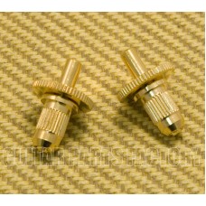 MB002-G (2) M3 Nashville Style Gold Tune-o-matic Guitar Bridge Studs & Wheels