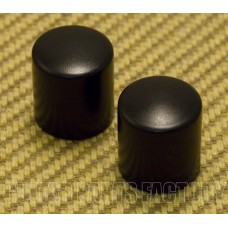 MK-002-B (2) Black Aluminum Barrel Knobs for 6mm Split Shaft Pots Guitar/Bass