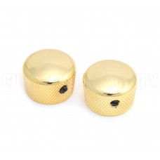 MK-0120-002 (2) Gold Metal Cupcake Guitar/Bass Knobs 