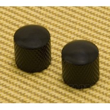 MK-PRESS-003 (2) Black Press-on Dome Knobs Guitar/Bass