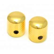 MK-TDM-G (2) Gold Tall Dome Knobs for Metric Split Shaft Pots