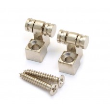 MRSG-C (2) Chrome Roller String Guides With Screws For Guitar 