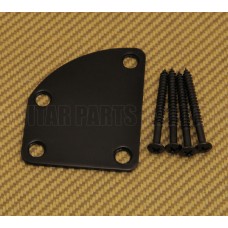 NP-DLX-B Black Deluxe Cutaway Heel 4-Bolt Neck Plate & Screws