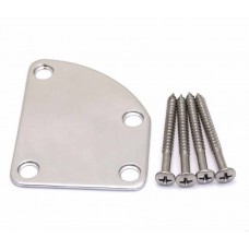 NP-DLX-C-L Chrome Lefty Deluxe 4-Bolt Neck Plate For Guitar