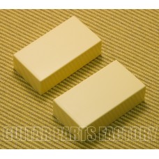 PC-0303-C (2) Cream Closed Guitar Humbucker No Holes Pickup Cover Set