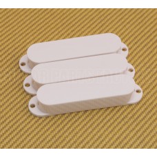 PC-0446-025 (3) White Closed No Pole Hole Pickup Covers for Strat 