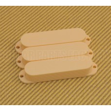 PC-0446-028 (3) Cream Closed No Pole Hole Pickup Covers for Strat 