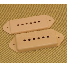 PC-0739-028 (2) Cream Guitar Dogear P-90 Guitar Pickup Covers 