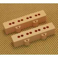 PC-0953-028 Pickup Cover Set for USA Neck & Bridge Jazz Bass Cream 