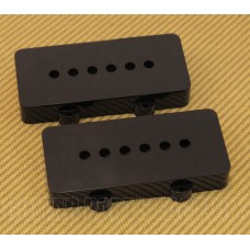 PC-6400-023  (2) Black Pickup Covers for  Vintage/USA Fender Jazzmaster Guitar