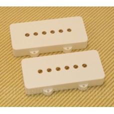 PC-6400-025 Pickup Cover Set for Fender Jazzmaster Guitar White Nylon