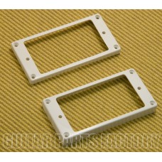 PC-6733-W White Curved-bottom Humbucker Pickup Rings for Epiphone-style