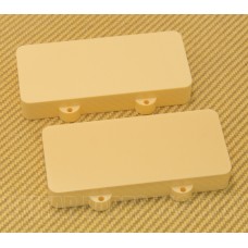 PCJZINH Cream Pickup Cover Set for Fender Jazzmaster No Pole Piece Holes