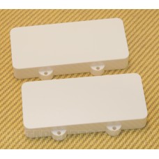 PCJZWNH White Pickup Cover Set for Fender Jazzmaster No Pole Piece Holes