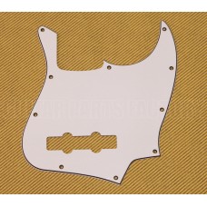 PG-0755-035 White Jazz Bass 3-Ply Pickguard