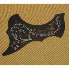 PG-9810-00B Black Acoustic Pickguard W/ Hummingbird