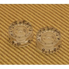 PK-0130-031 2 Clear Speed Knobs For Gibson USA and CTS Split Shaft Pots