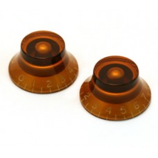 PK-0140-022 (2) Amber Bell Knobs USA & CTS Split Shaft Pots For Gibson Guitar