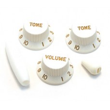 PK-0178-025 White Knob Set For Strat Guitar