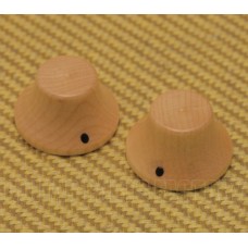 PK-3197-0M0 (2) Maple Wood Bell Knobs for Guitar or Bass