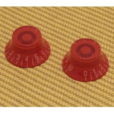 PK-MBI-RED (2) Red Metric Bell Knobs for Import Guitars