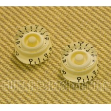 PK-MSI-C (2) Cream Metric Speed Knobs 6mm Split Pots for Import Guitar