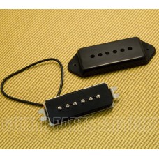 PU-P9D-B P90 Black Dog Ear Dogear Style Guitar Bridge Pickup Metal Cover