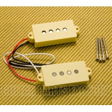 PU-B101-C Cream 4-String Pickup Set Fender Precision P Bass w/ Screws