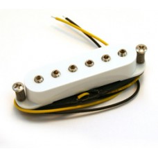 PU-WSH-M Strat/Stratocaster Replacement Hex Pole Middle Pickup  w/ White Cover 