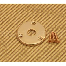 RMJP-G Gold Round Jack Plate for Guitar/Bass 